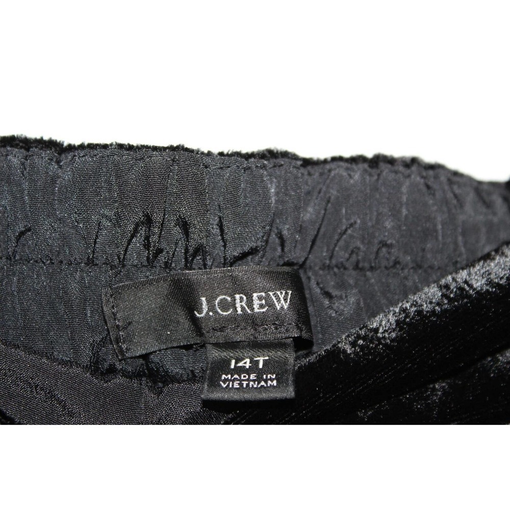 J. Crew Velvet Peyton Pull-On Pants Black Stretch Womens Size 14T 14 Tall H14624 - Picture 5 of 11